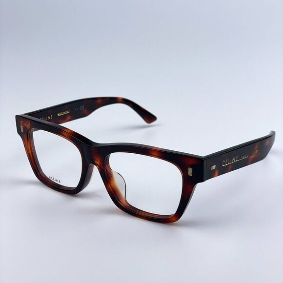 NEW CELINE CL50011F 054 Red Havana Square Women Eyeglasses - Picture 4 of 11